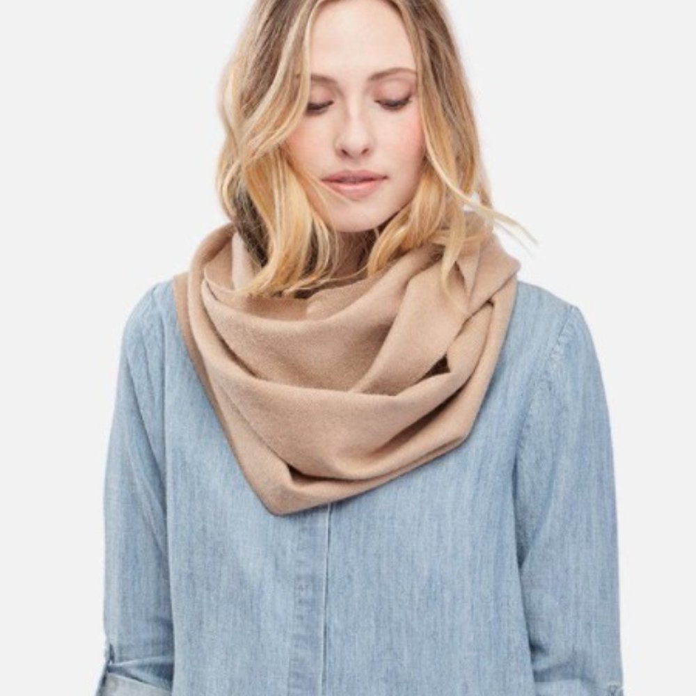 Cuyana Camel Baby Alpaca Wrap Scarf